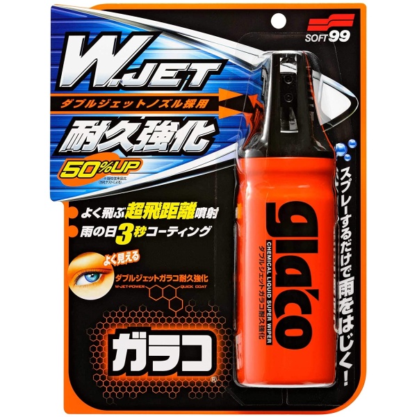 Soft99 Glaco ''W'' Jet Strong Solutie Respingere Apa Pentru Sticla Si Oglinzi 180ML S99 04169